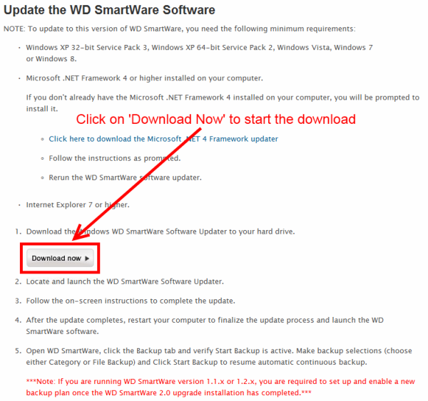 From our software download section, select the appropriate Operating System (OS) and download the WD SmartWare software.