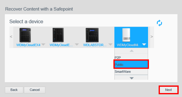 My Cloud Os How To Perform A Safepoint Recovery Sandisk