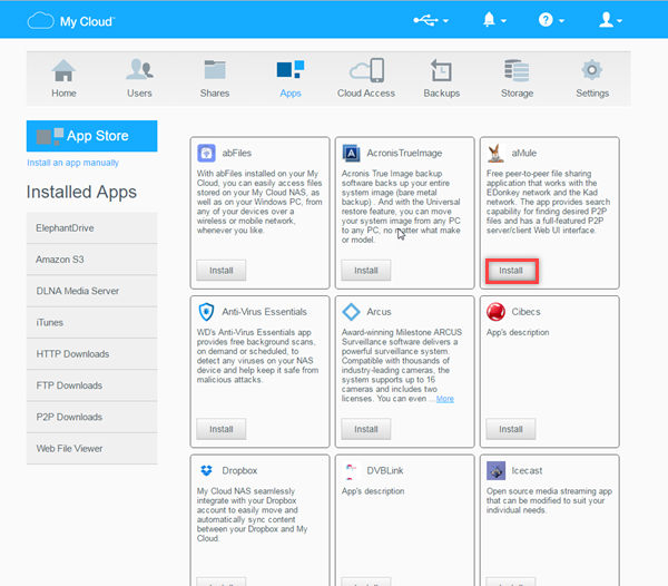 My Cloud Os 3: Install Amule P2p App On Firmware 2.30.165 Or Higher 