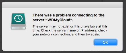 Modregning vin velfærd My Cloud: macOS 10.12 (Sierra) Time Machine backup fails with 'OSStatus  Error 65'