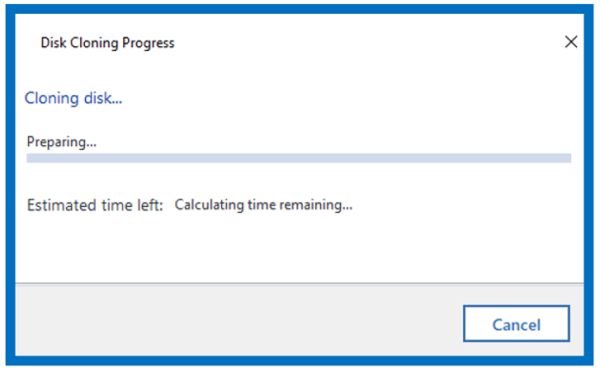 acronis true image calculating clone time remaining