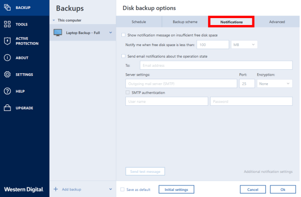 acronis 2017 true image export the backup settings