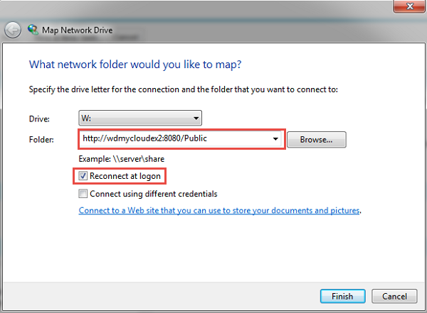 connect wd cloud to windows 10 earthnet connection