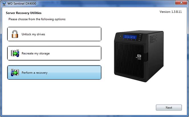 wd sentinel dx4000 factory reset