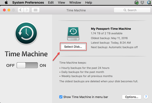 MacOS Time Machineを使用してMy Passportと外部USBドライブのデータ