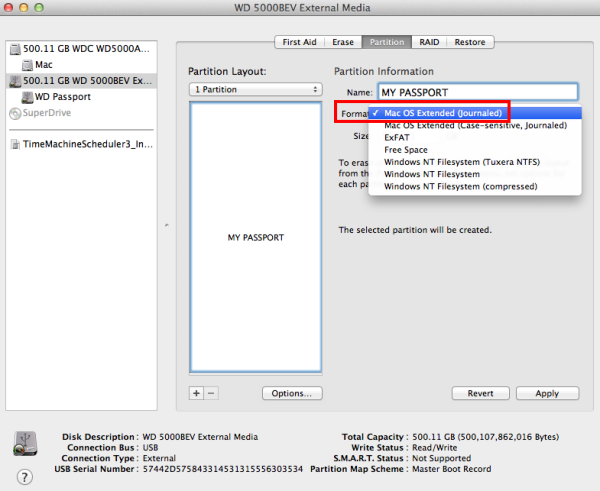 formatting my passport for mac from mac