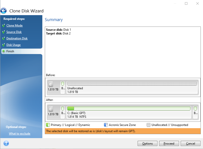 acronis true image add new disk