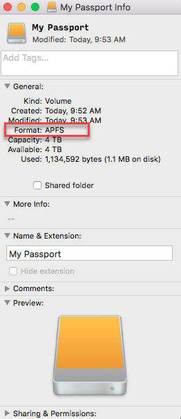 format wd passport external drive for mac