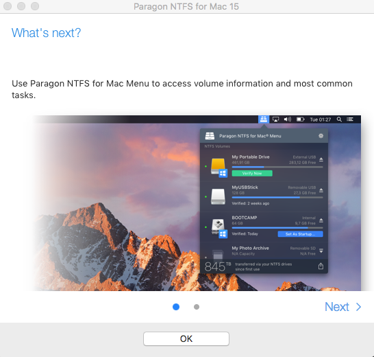 paragon software ntfs for mac 14 not working on elcapitan