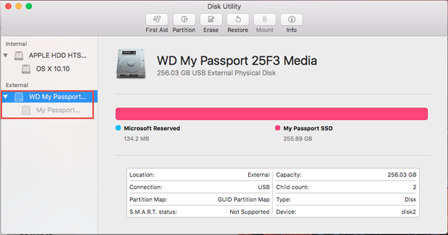 partition wd external hard drive mac