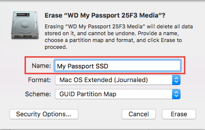 cannot delete files from wd external hard drive mac