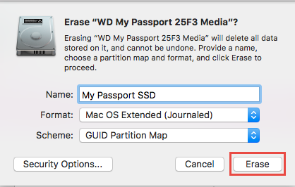 how to format my passport ultra for mac