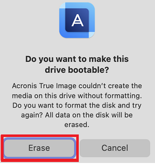 create acronis true image recovery media