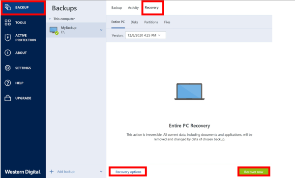 acronis true image restore diskimage