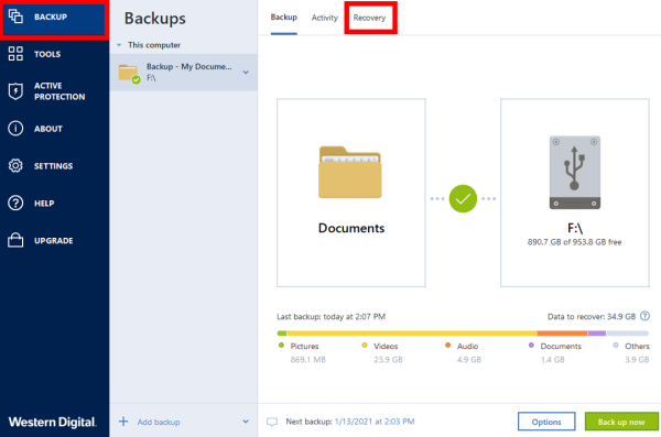 acronis true image how to restore backup to new pc