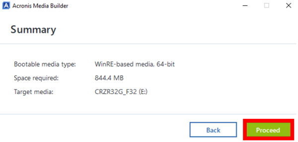 acronis true image wd edition doest continue after reboot