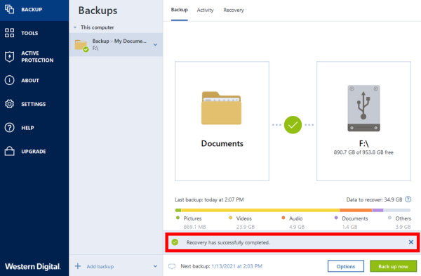 acronis true image does not overwrite old data