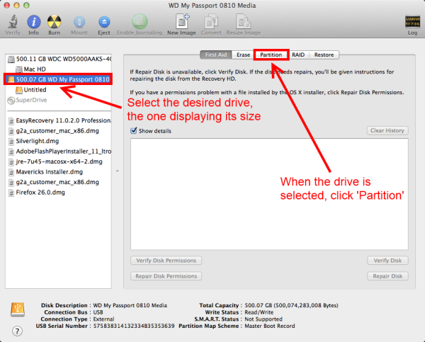 format wd elements for mac