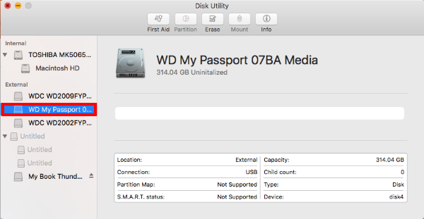 mac format wd external hard drive