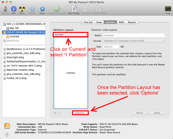 partition wd external hard drive mac