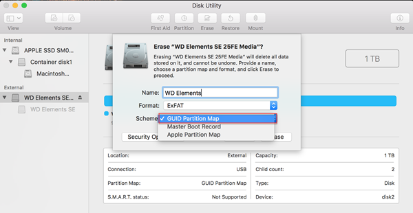 how to format wd drive for mac