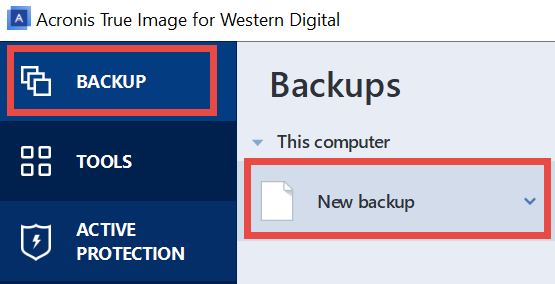 using acronis true image to backup pc