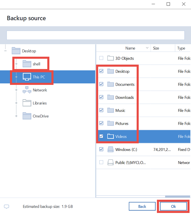 acronis true image disk image backup to external drive