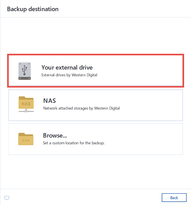 how to backup external drives on acronis true image 2019