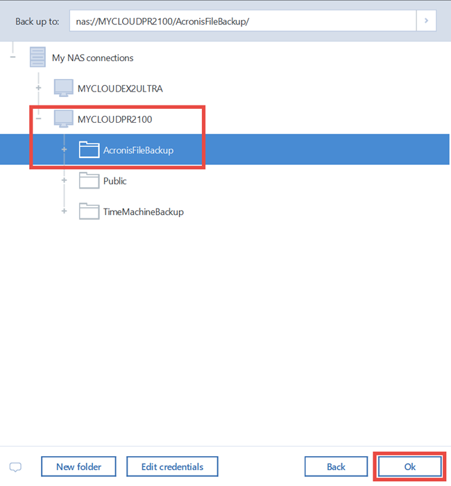 acronis true image 2016 my nas connections