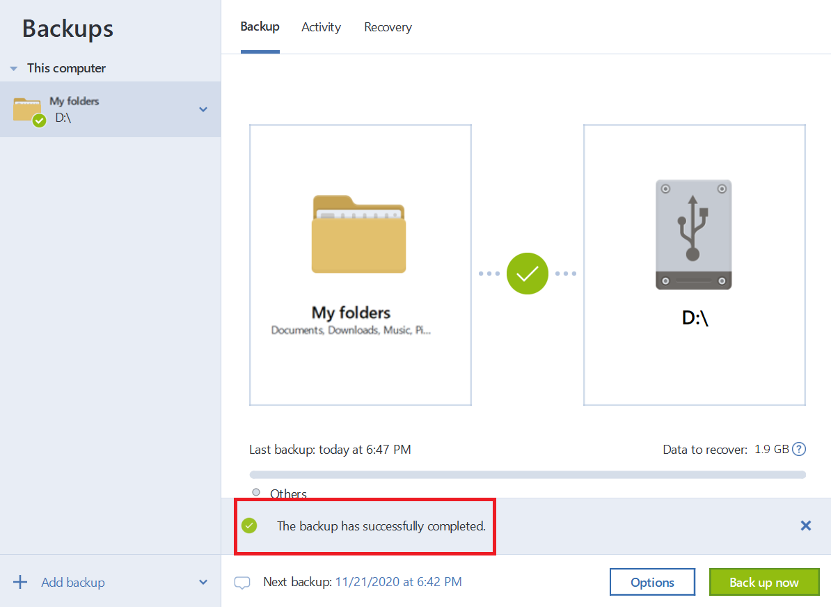 acronis true image very slow backup