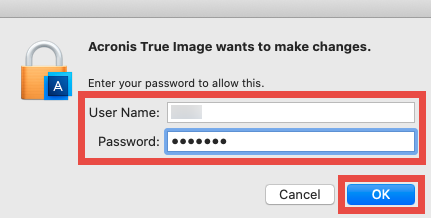 mojave cant grant full disk access to acronis true image