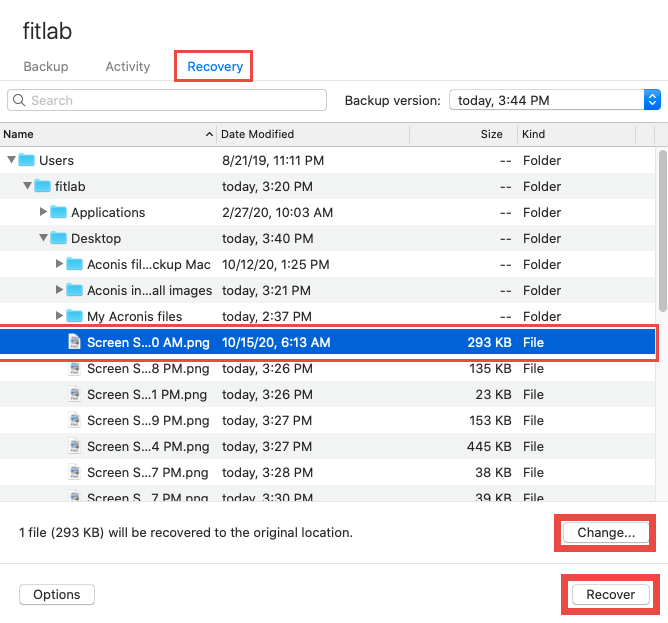 acronis true image backup to external drive