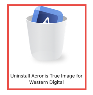 uninstall acronis true image for western digital