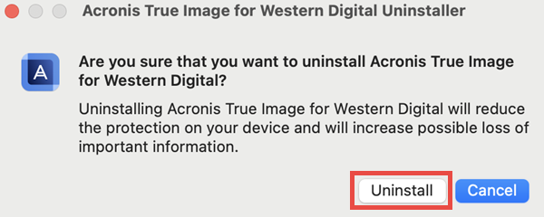 how to uninstall acronis true image from mac