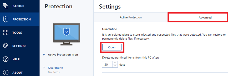 active protection acronis true image 2018