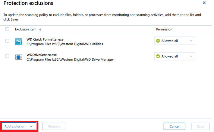 disable active protection acronis true image