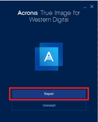 installation issue acronis true image