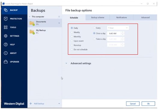 how to backup using acronis true image 2015