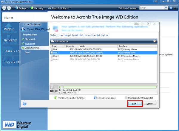 how to make a disk image with acronis true image