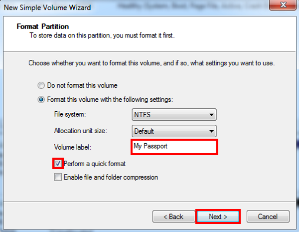 how to format wd elements external drive