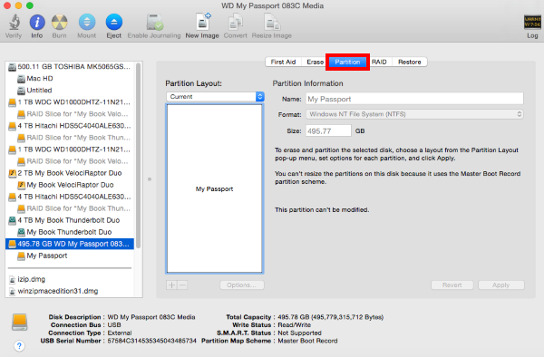 how to delete a partition on wd my passport for mac