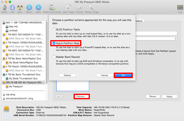 formatting wd passport for mac