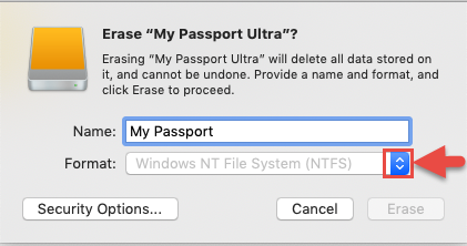 how to reformat my passport for mac