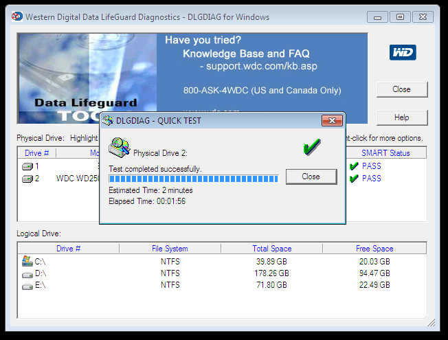 western digital data lifeguard diagnostic