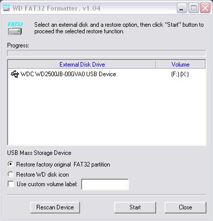 Formater votre disque dur en FAT32
