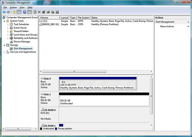 Formatting A New Hard Drive In Windows Vista