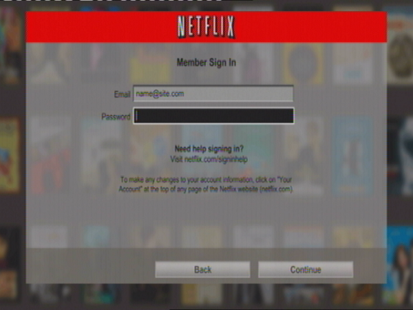 Accessing the Netflix sevice for the first time on a WD TV Live Plus