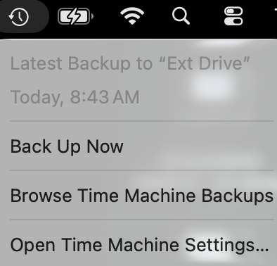 最新または古い macOS Time Machine バックアップを表示および復元する