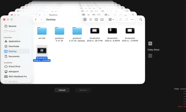 完成お知らせ・確認ページ\♡/ 最新または古い macOS Time Machine バックアップを表示および復元する